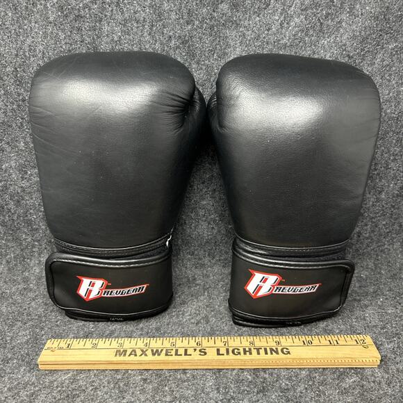 Revgear Boxing Gloves 12-OZ Pro Training Durable Black White - Picture 3 of 13